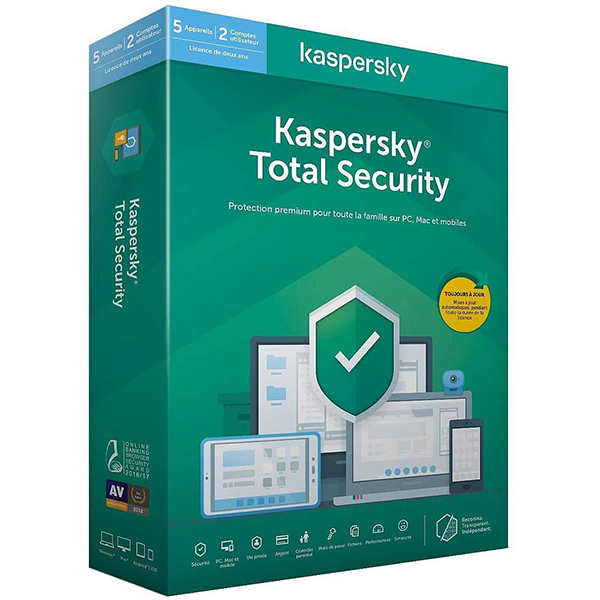 Kaspersky Total Security 3 Postes / 1 An Mult