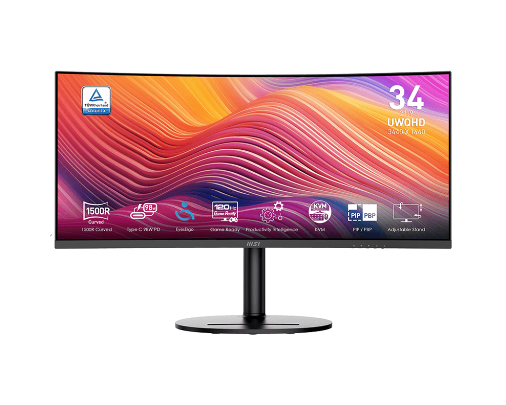 Moniteur MSI MD342CQP 34″ 120Hz 2K Curved Black
