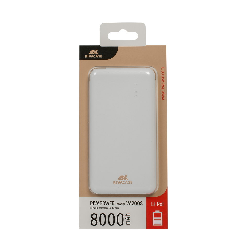 POWERBANK ULTRA FINE VA 2008 8000mAh 2A-WHITE