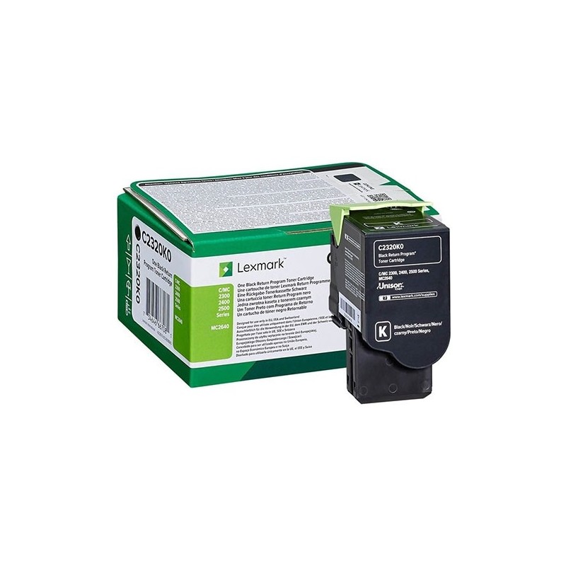 Lexmark C2350K0 Black Return Program Toner Cartrid