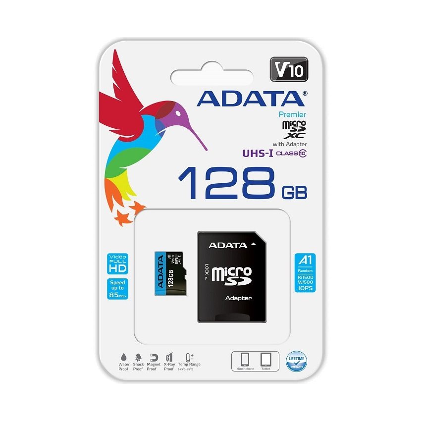microSDHC/SDXC UHS-I 128GB CLASS 10 + ADAPTATEUR