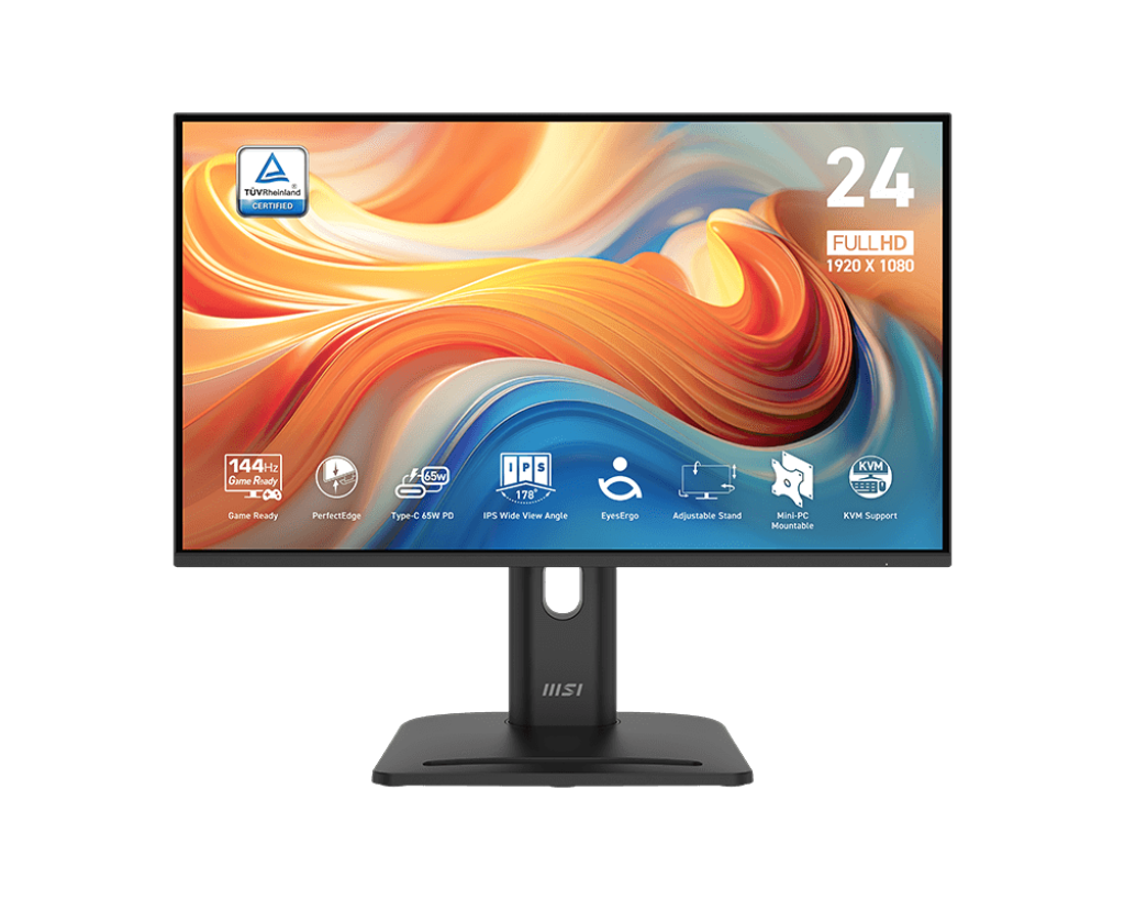 Moniteur MSI PRO MP245PHG E14 144Hz Type-C Pivotan