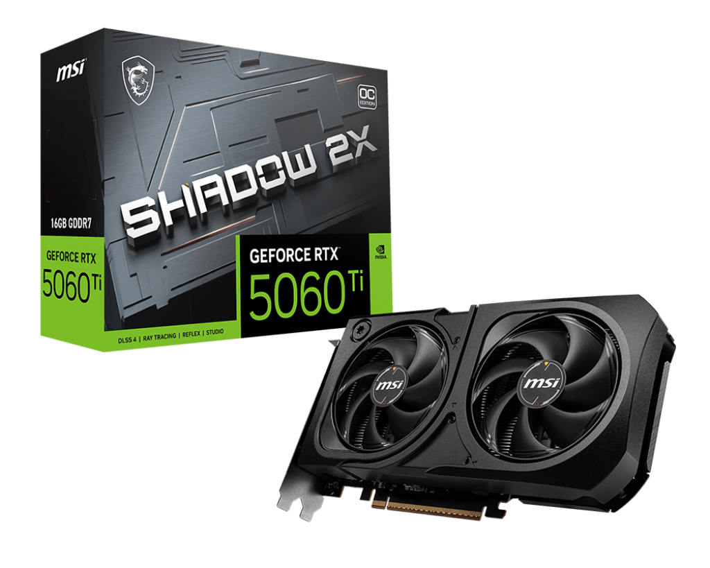 MSI GeForce RTX 5060 Ti 16G SHADOW 2X OC PLUS