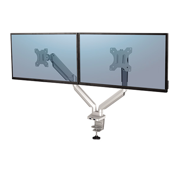 8056501 Bras porte-écrans double Platinum SILVER –