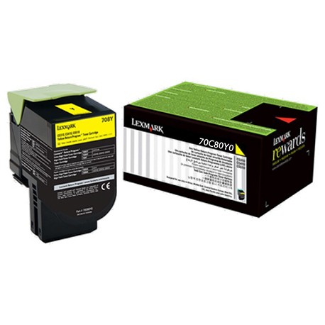 70C80Y0  TONER YELLOW 708Y 1000 P LEXMARK CS310/CS